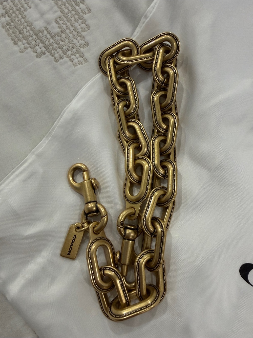 Coach Chain Tabby Small Denim Shoulder Bag - Picture 5 of 9